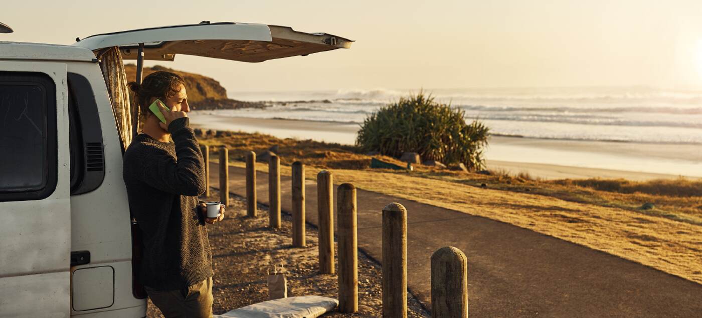 early morning surf for self employed person